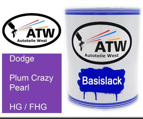 Dodge, Plum Crazy Pearl, HG / FHG: 1L Lackdose, von ATW Autoteile West.